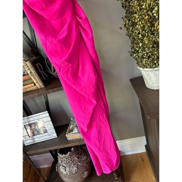 Amanda Uprichard Jasalina Maxi Dress Hot Pink Womens Size Large - Picture 7 of 11